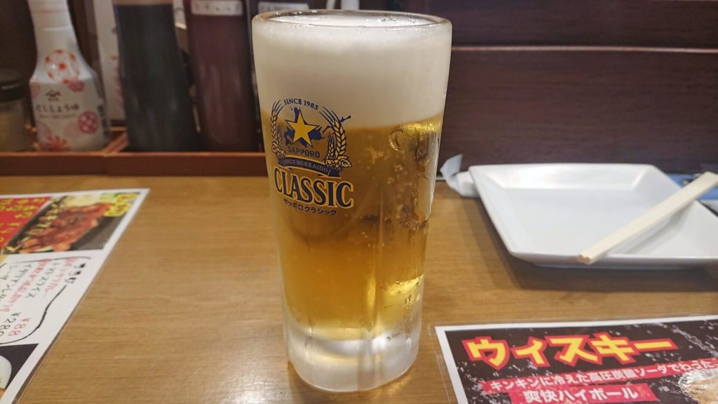 ハムカツ神社札駅店のビール