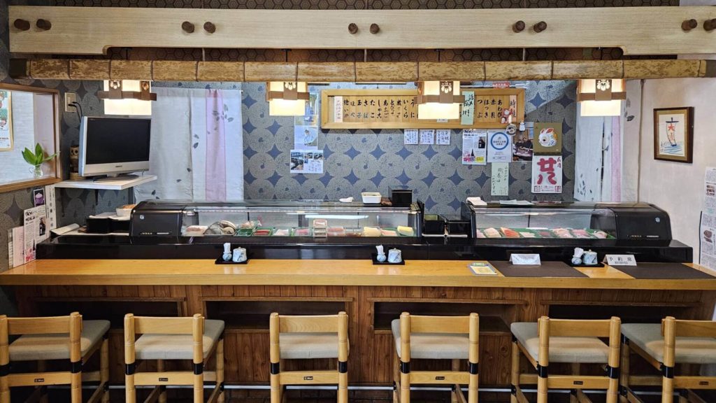 ふじ寿司のカウンター