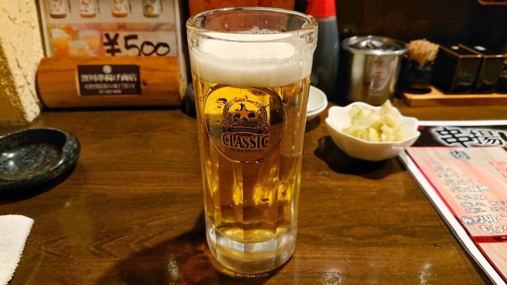 澄川串揚げ商店のビール
