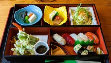 【かわなか】寿司に天ぷらor9品の旬菜が付いたランチ懐石膳が凄い