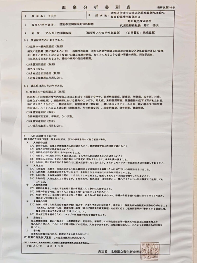 温泉分析書2
