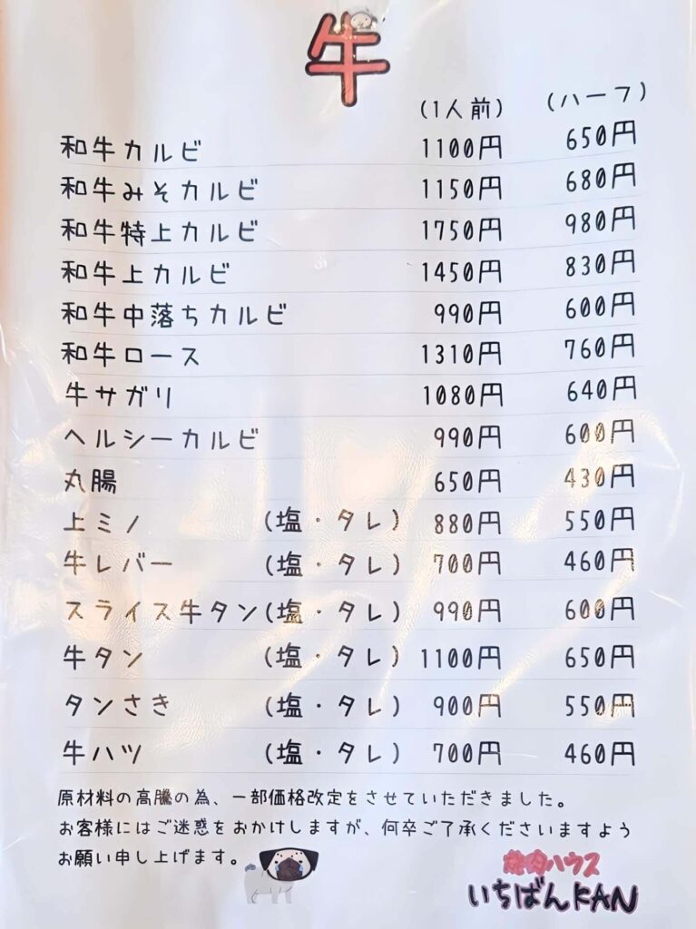 フードメニュー1