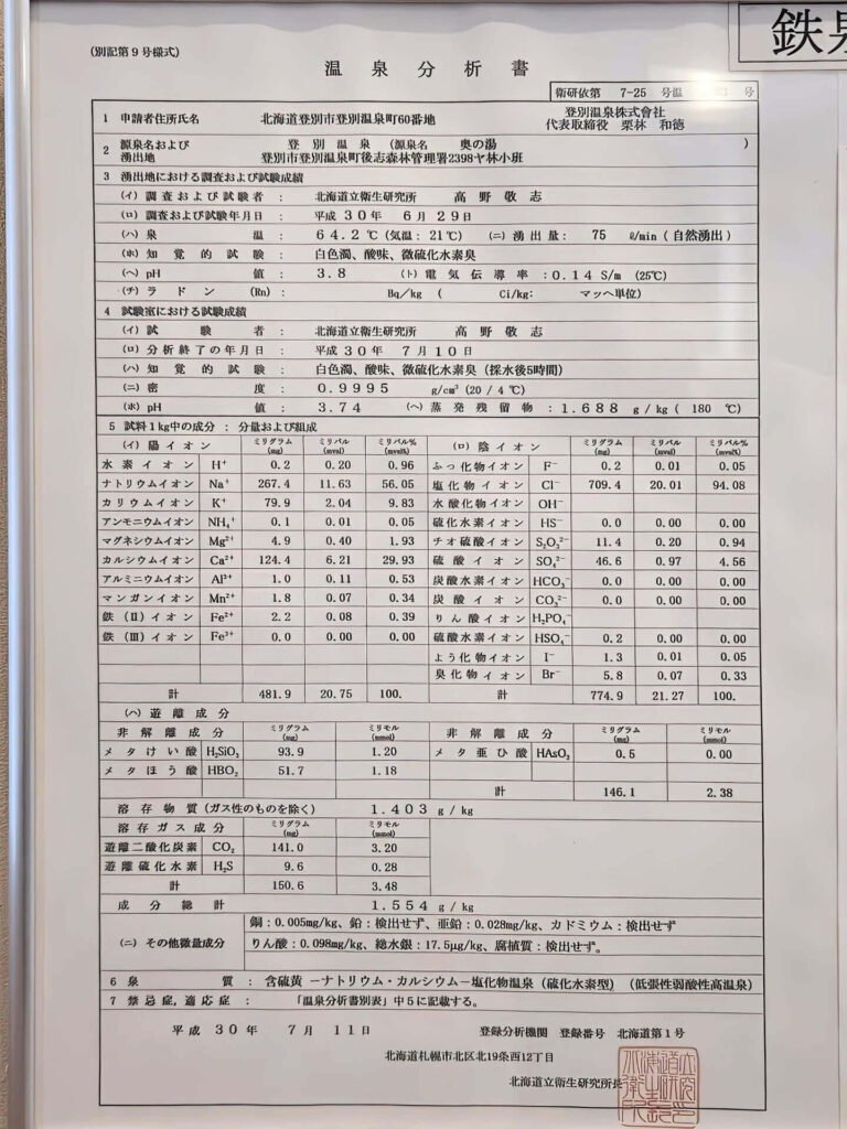 5階の温泉分析書2-1