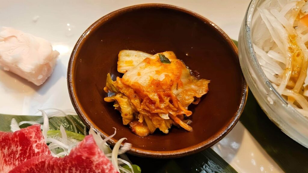 5種の上焼肉ランチのキムチ