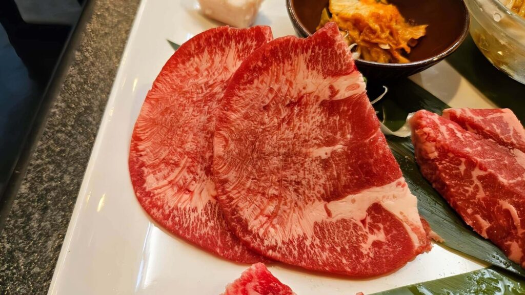 5種の上焼肉ランチの上牛タン