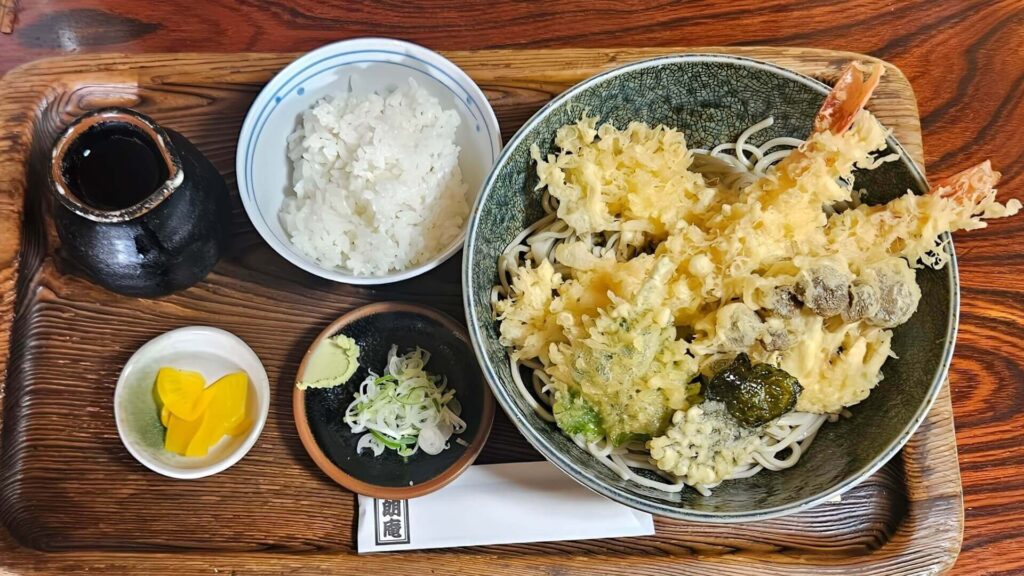 そば天ぷらごはんセット1