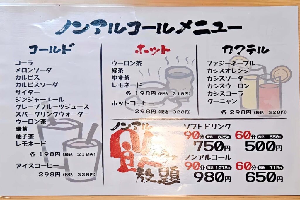 ドリンクメニュー2